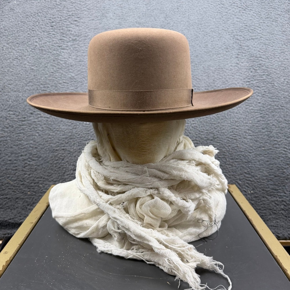 Stetson XXXX Old West Collection Brown Felt Cowboy Hat 7 1/2 Long Oval